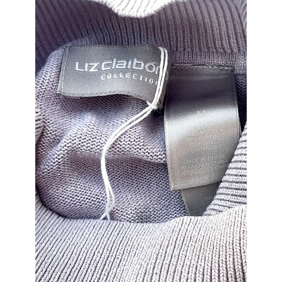 LIZ CLAIBORNE COLLECTION, SIZE M, GRAY LIGHTWEIGHT TOP - Picture 3 of 3